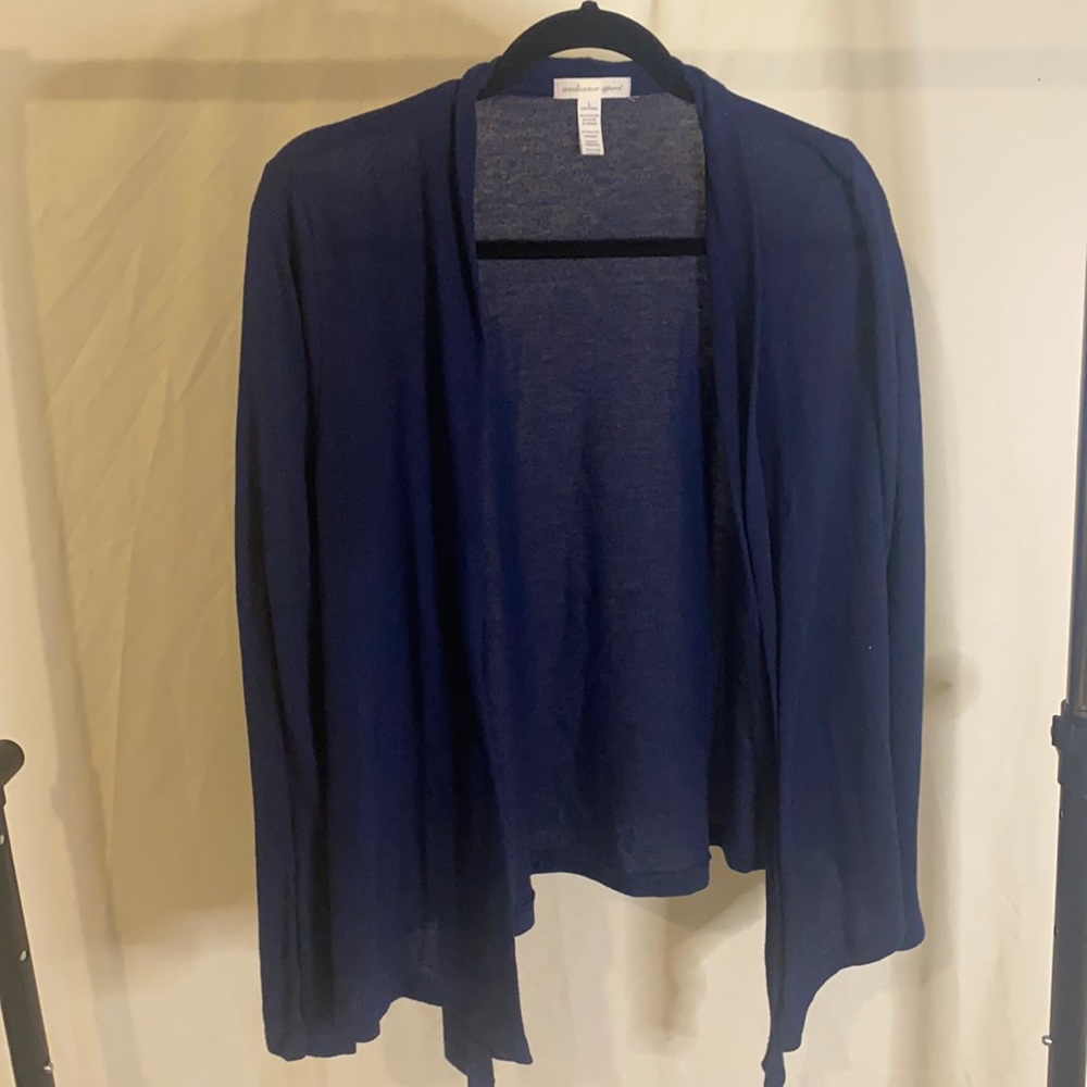 Navy cardigan. Size L.
